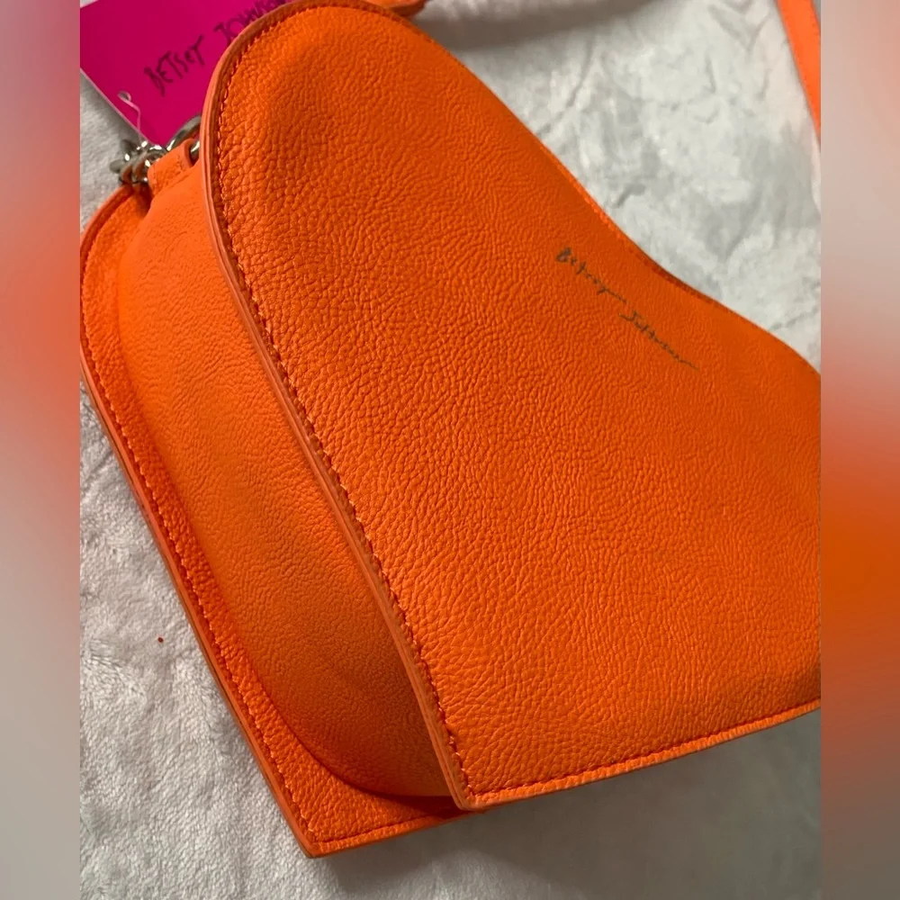Betsey Johnson Kitsch Crossbody Pumpkin Bag Orange XOGINGER NWT - Picture 9 of 12